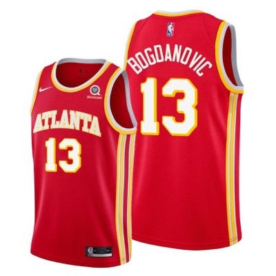 Men Atlanta Hawks Bogdan Bogdanovic 2020-21 Red Icon Jersey