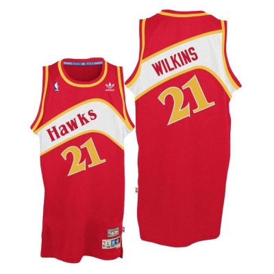 Men Atlanta Hawks Dominique Wilkins Red Hardwood Classics Jersey