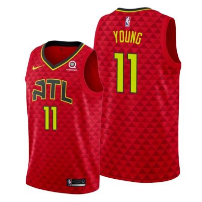 Men Atlanta Hawks Trae Young Red 2018-19 Statement Jersey