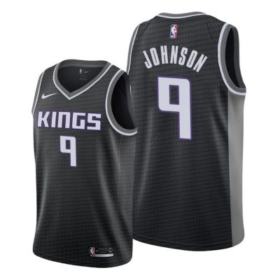 Men B.J. Johnson Sacramento Kings #9 Kings Black Statement Jersey