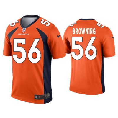 Men Baron Browning Denver Broncos Orange Legend Jersey