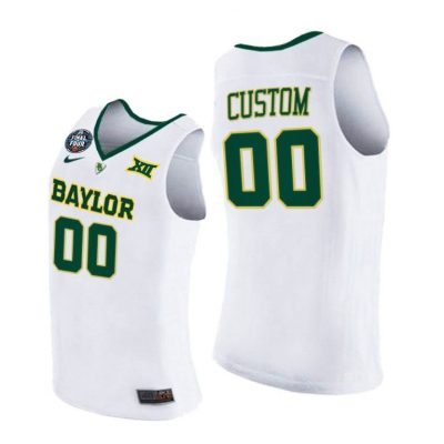 Men Baylor Bears 2021 March Madness Final Four Custom White Jersey