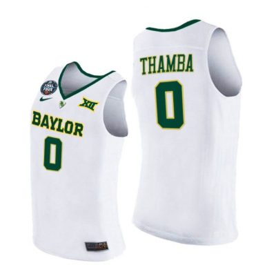 Men Baylor Bears 2021 March Madness Final Four Flo Thamba White Jersey