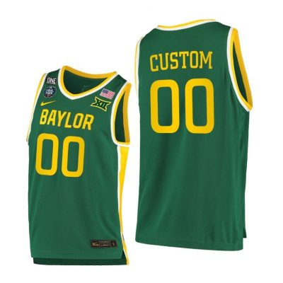 Men Baylor Bears 2021 NCAA National Champion Custom Green Jersey