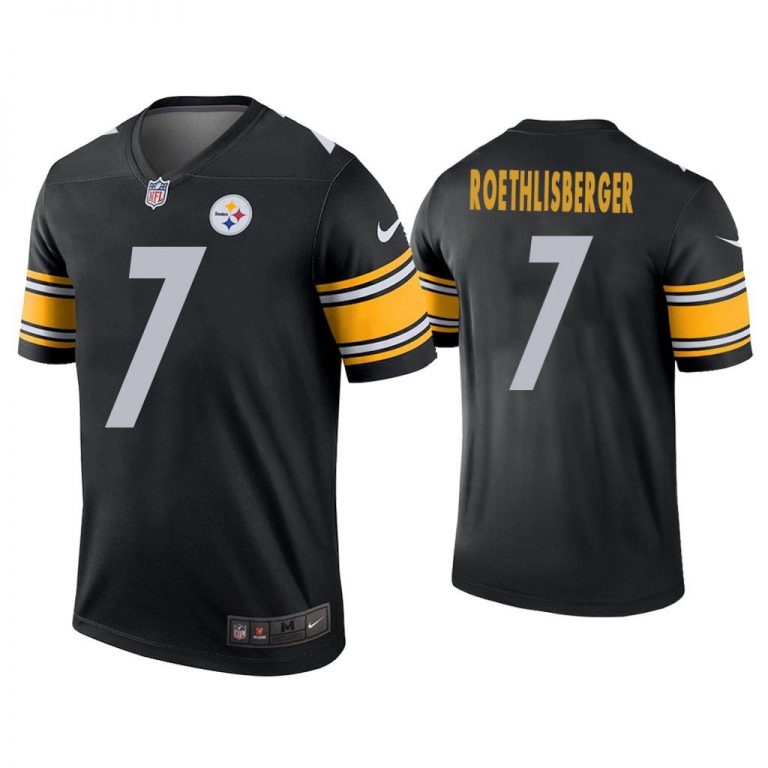 Men Ben Roethlisberger Pittsburgh Steelers Black Legend Jersey