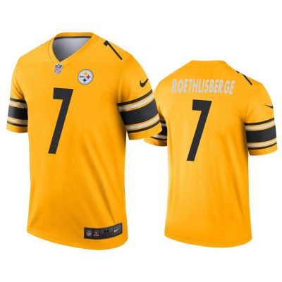 Men Ben Roethlisberger Pittsburgh Steelers Gold Inverted Legend Jersey