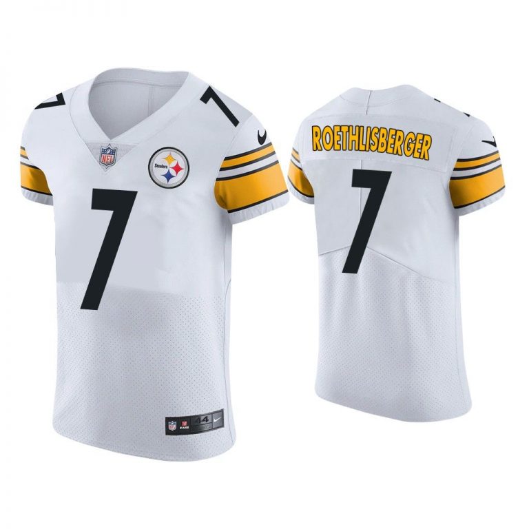 Men Ben Roethlisberger Pittsburgh Steelers White Vapor Elite Jersey