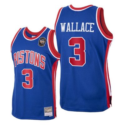 Men Ben Wallace Detroit Pistons Navy Throwback Jersey 2021 Naismith Hall Of Fame