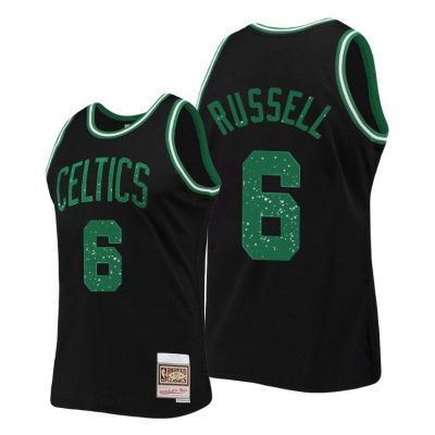 Men Bill Russell Boston Celtics #6 Rings Collection Jersey