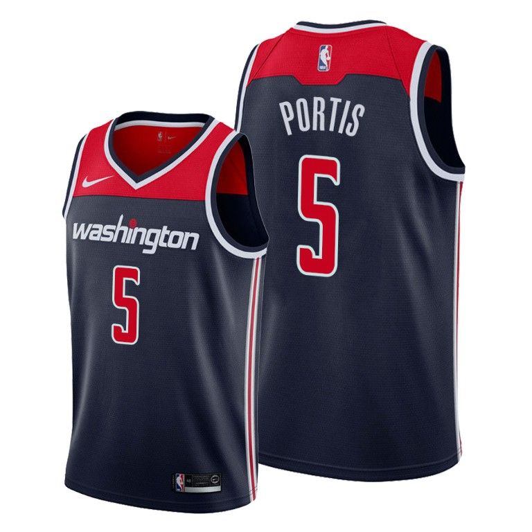 Men Bobby Portis Washington Wizards #5 Wizards Navy Statement Jersey ...