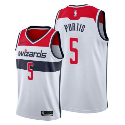 Men Bobby Portis Washington Wizards #5 Wizards White Association Jersey