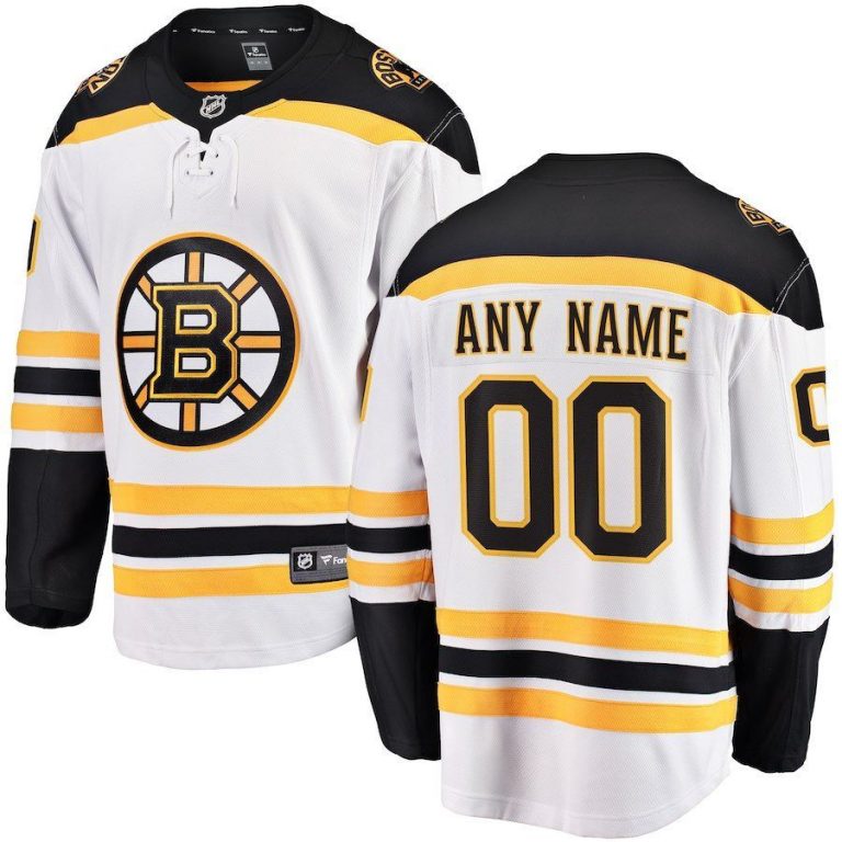 Men Boston Bruins Black Home Breakaway Custom Jersey