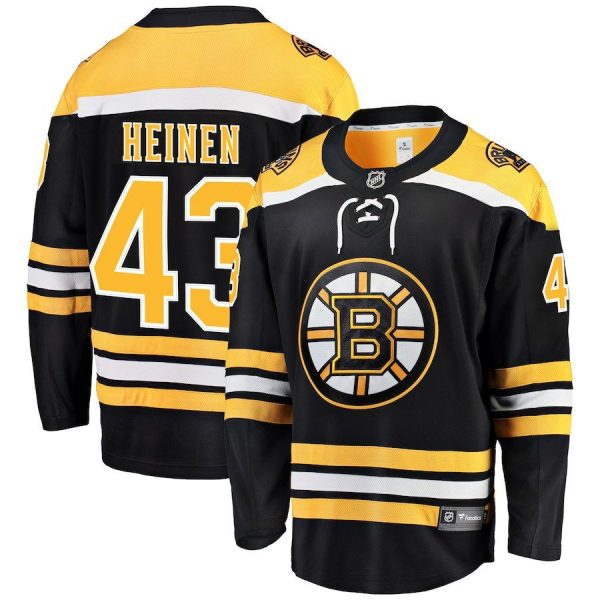 Men Boston Bruins Danton Heinen Black Home Breakaway Player Jersey
