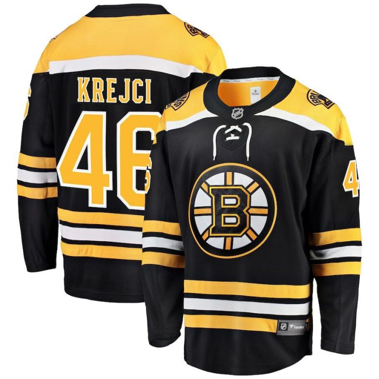 Men Boston Bruins David Krejci Black Home Breakaway Player Jersey