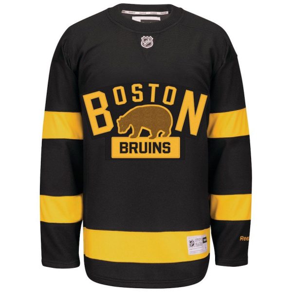 Men Boston Bruins Reebok Black Alternate Premier Jersey