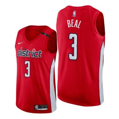 Men Bradley Beal #3 Wizards 2020 Honors Unseld Earned Jersey Red
