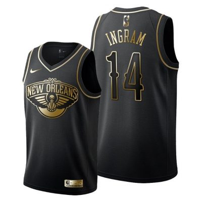 Men Brandon Ingram #14 New Orleans Pelicans Golden Edition Black Jersey
