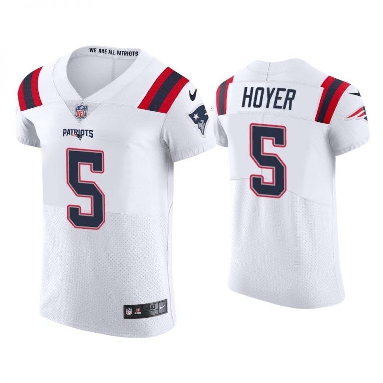 Men Brian Hoyer New England Patriots White Vapor Elite Jersey