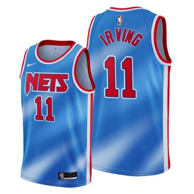 Men Brooklyn Nets #11 Kyrie Irving Blue Classic Jersey 2020-21 Tie Dye Throwback
