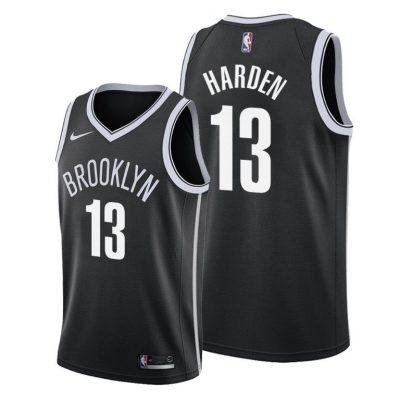 Men Brooklyn Nets #13 James Harden Black 2020-21 Icon Jersey 2020 Trade