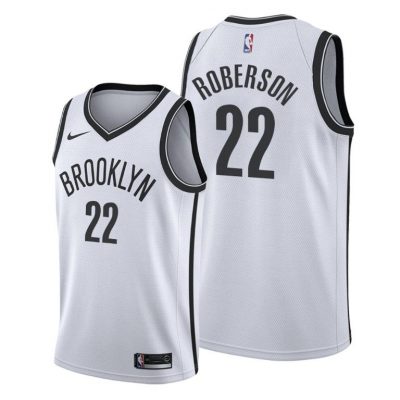 Men Brooklyn Nets Andre Roberson 2020-21 White Association Edition Jersey