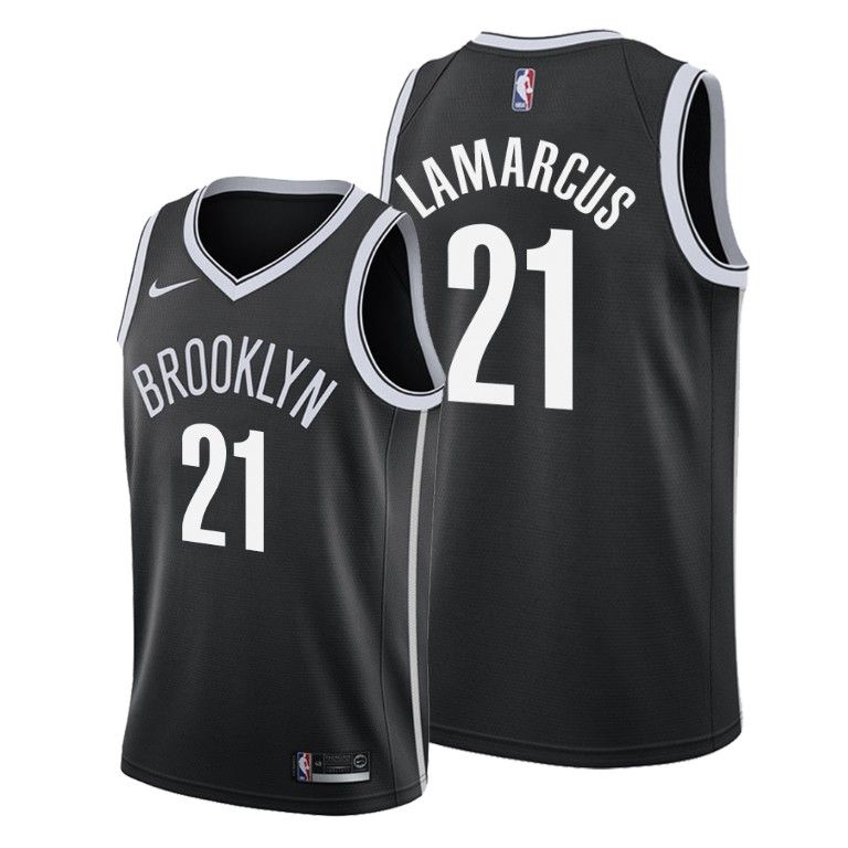 Men Brooklyn Nets LaMarcus Aldridge 2021 Black Icon Edition Jersey