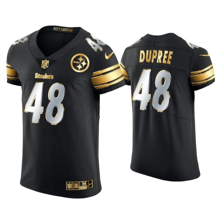 Men Bud Dupree Pittsburgh Steelers Black Golden Edition Elite Jersey