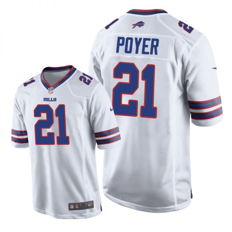 Men Buffalo Bills #21 White Jordan Poyer Game Jersey