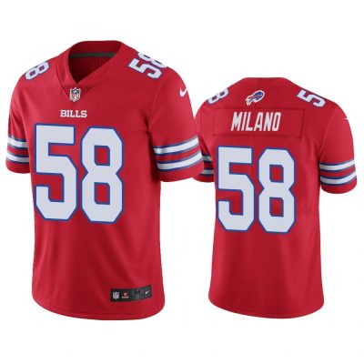 Men Buffalo Bills Matt Milano #58 Red Color Rush Limited Jersey