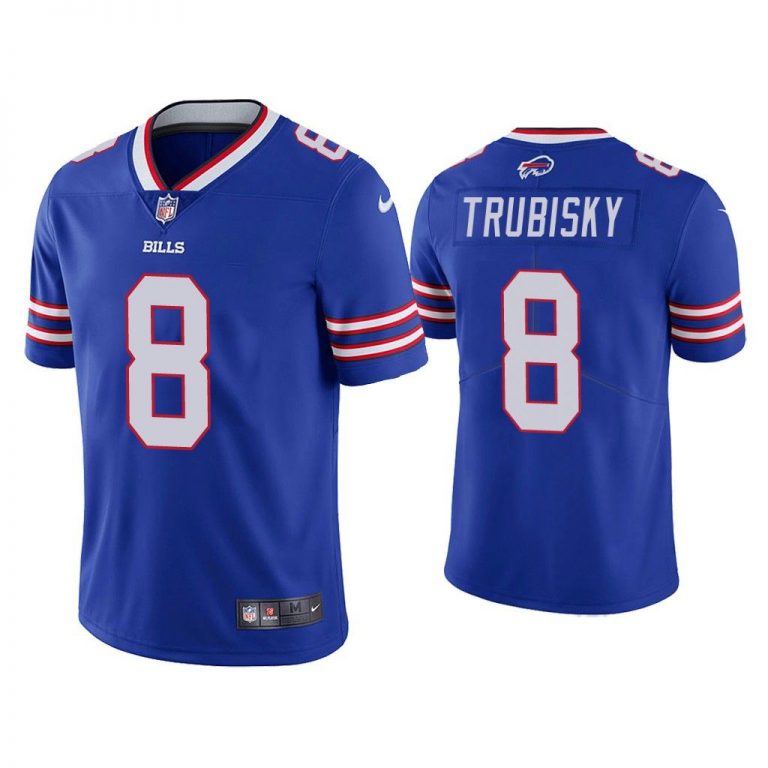 Men Buffalo Bills Mitchell Trubisky Vapor Limited Royal Jersey