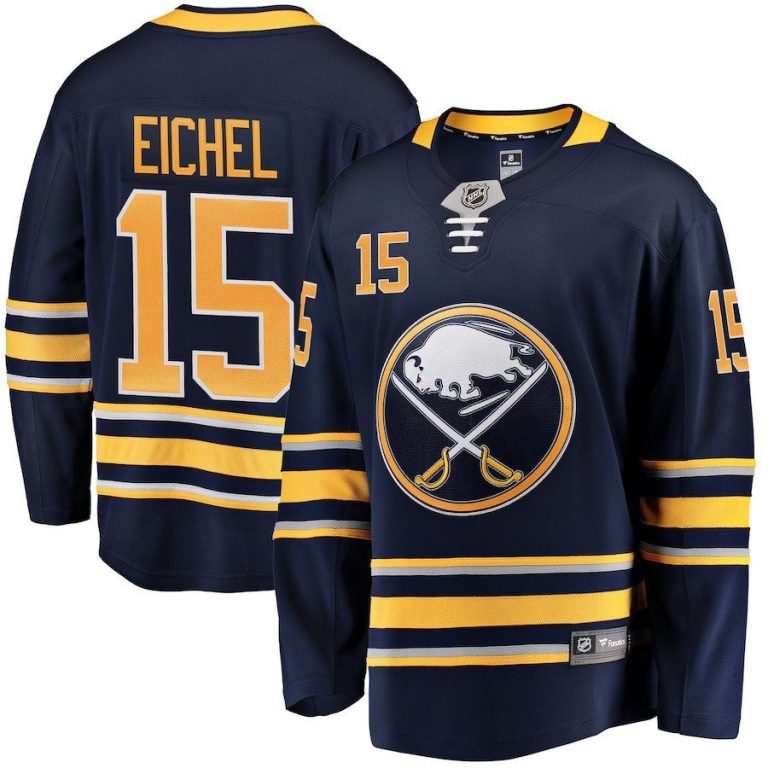 Men Buffalo Sabres Jack Eichel Navy Breakaway Player Jersey