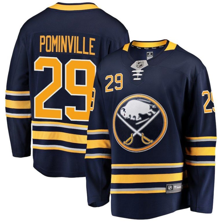 Men Buffalo Sabres Jason Pominville Navy Breakaway Player Jersey