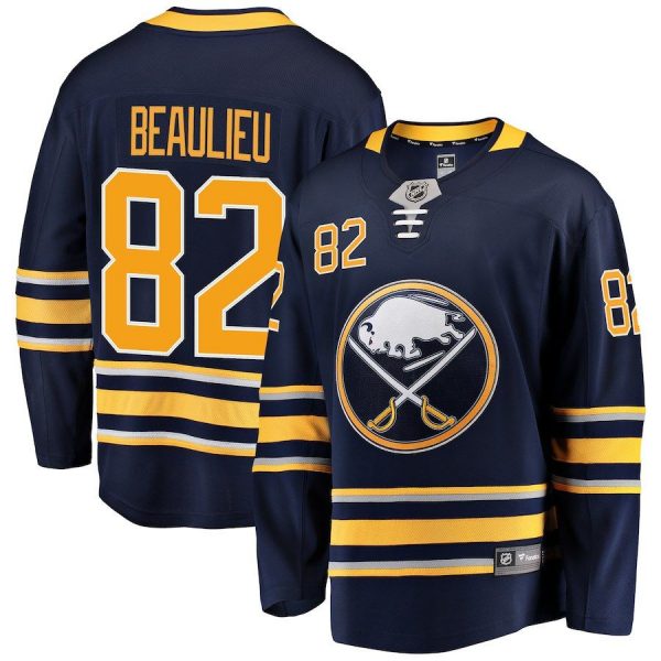 Men Buffalo Sabres Nathan Beaulieu Navy Breakaway Player Jersey