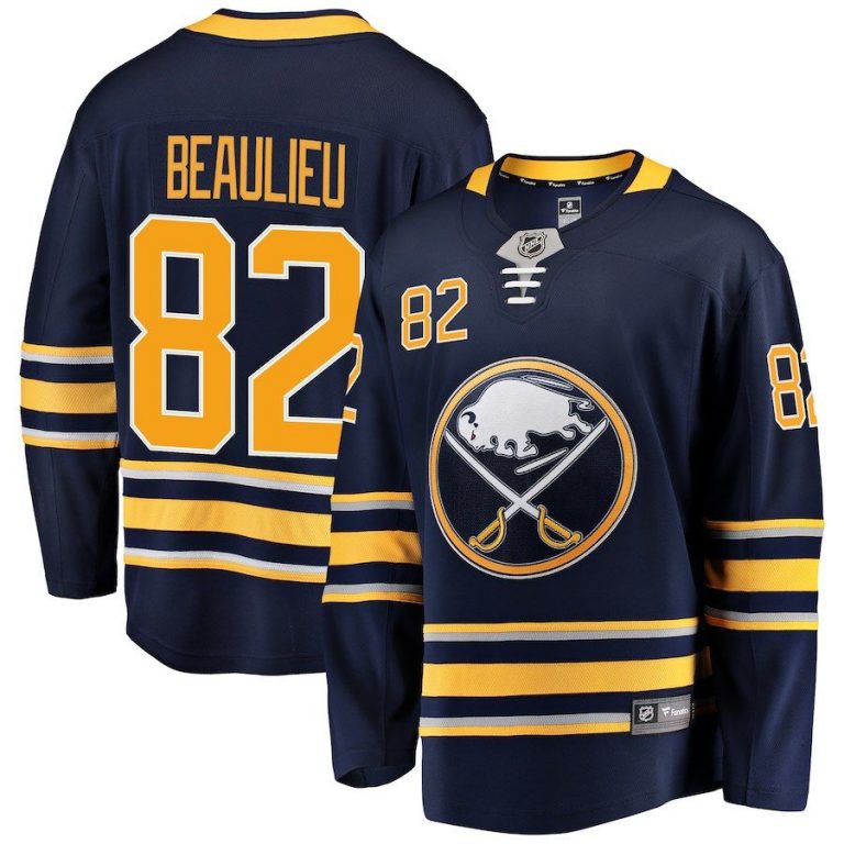 Men Buffalo Sabres Nathan Beaulieu Navy Breakaway Player Jersey