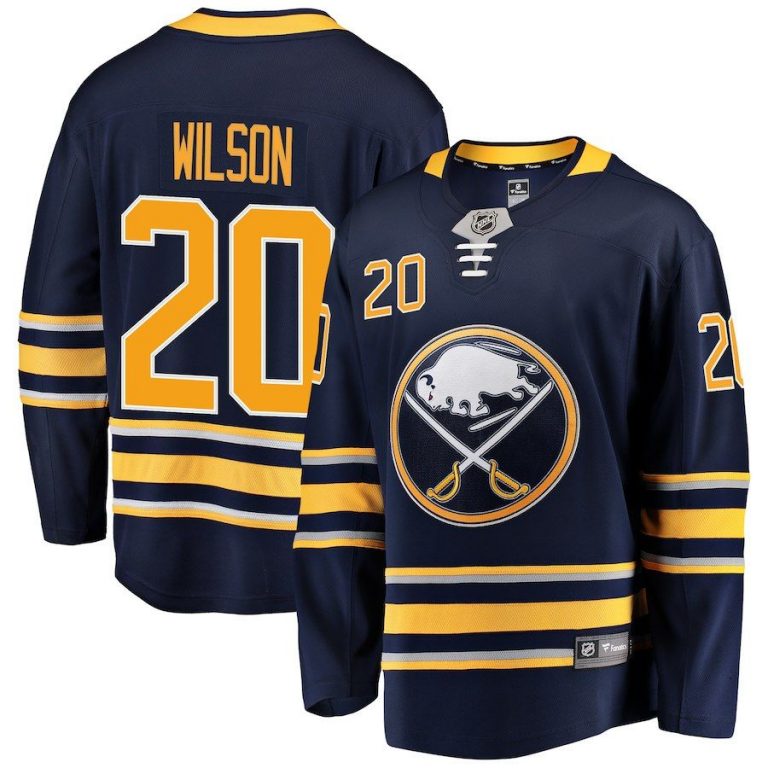 Men Buffalo Sabres Scott Wilson Navy Breakaway Player Jersey