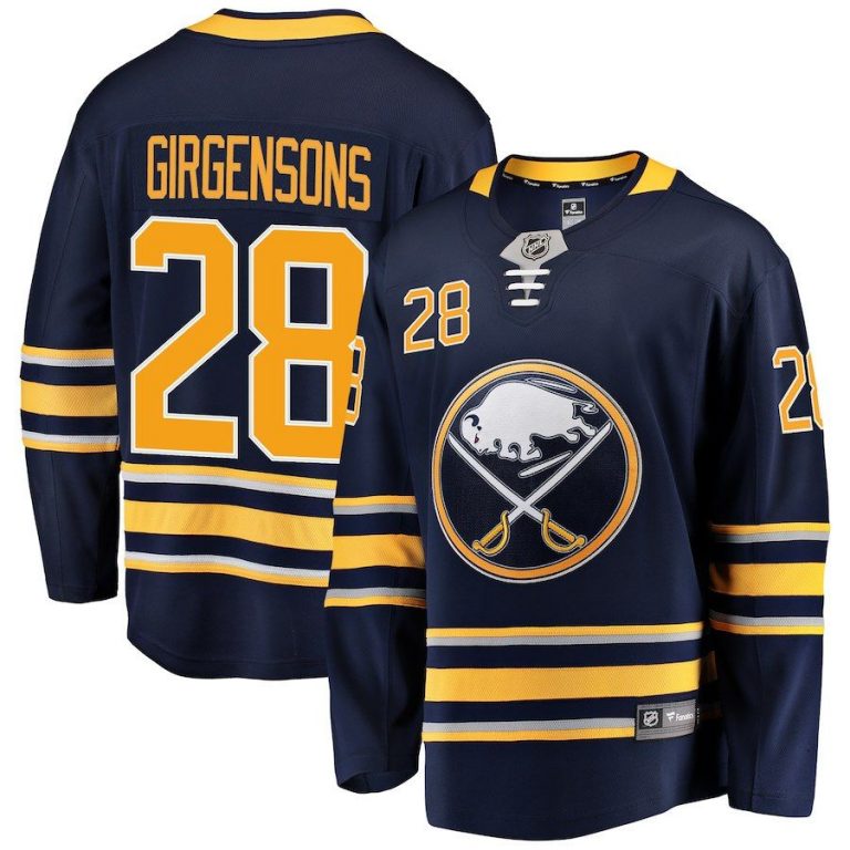 Men Buffalo Sabres Zemgus Girgensons Navy Breakaway Player Jersey