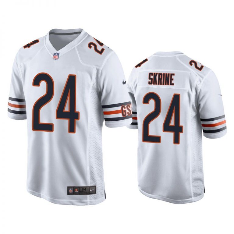 Men Buster Skrine #24 Chicago Bears White Game Jersey