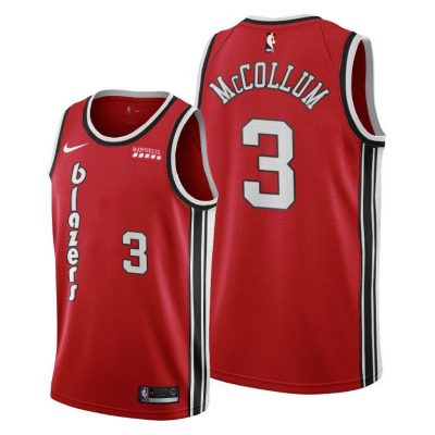 Men C.J. McCollum Portland Trail Blazers Classic Edition Red Jersey