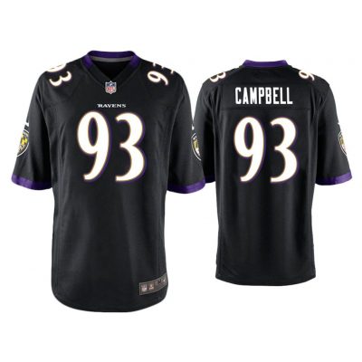 Men Calais Campbell Baltimore Ravens Black Game Jersey