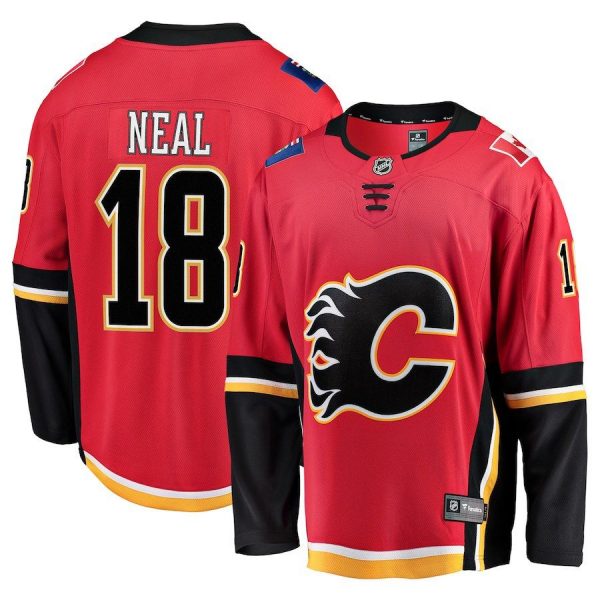 Men Calgary Flames James Neal Red Breakaway Player Jersey