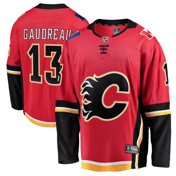 Men Calgary Flames Johnny Gaudreau Red Breakaway Player Jersey