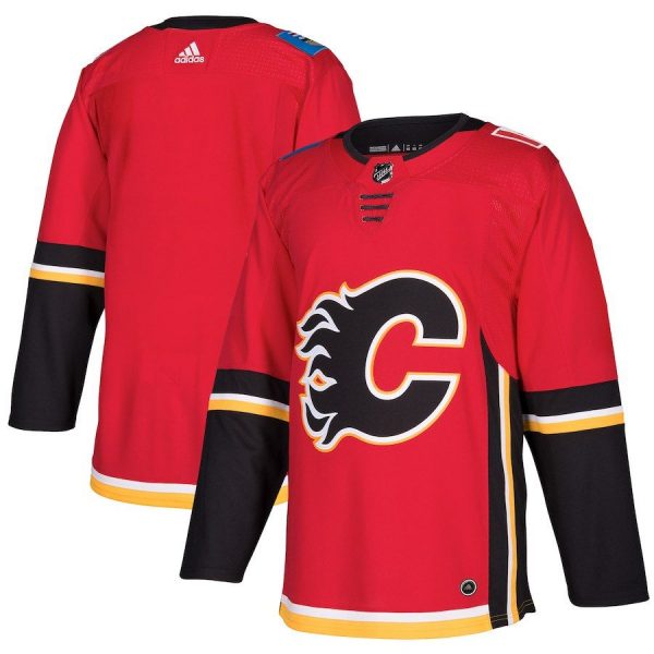 Men Calgary Flames Red Home Blank Jersey