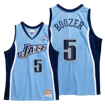 Men Carlos Boozer #5 Jazz 2009-10 Hardwood Classics Blue Jersey