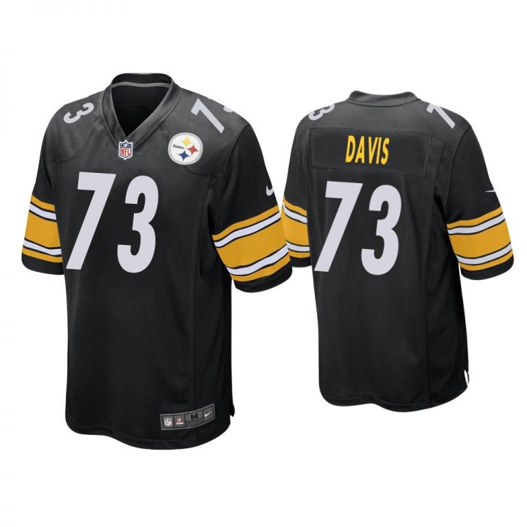 Men Carlos Davis Pittsburgh Steelers Black Game Jersey