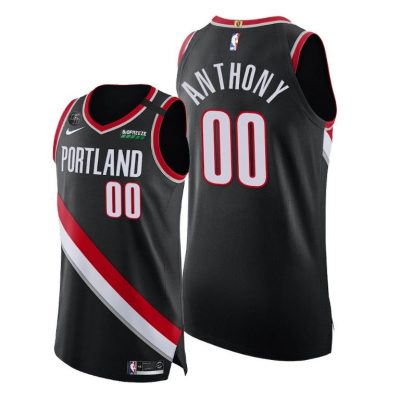 Men Carmelo Anthony #00 Blazers Black Mamba Inspired Jersey 2020 Honors Kobe