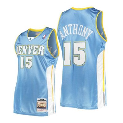 Men Carmelo Anthony Denver Nuggets 2003-04 Hardwood Classics Player Light Blue Jersey Men