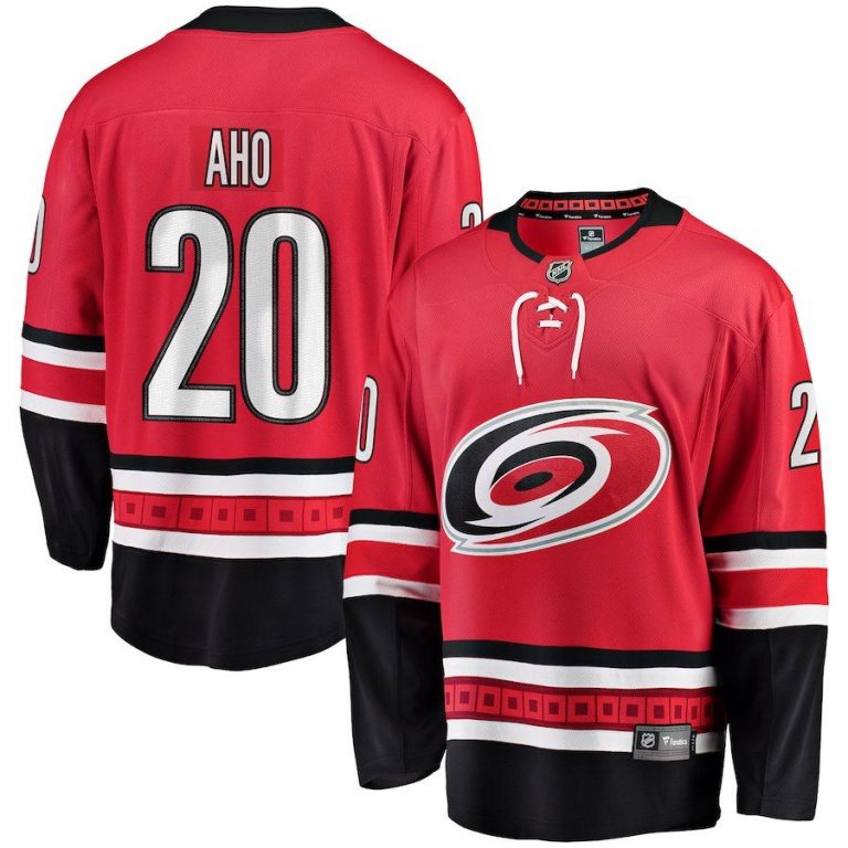 Men Carolina Hurricanes Sebastian Aho Red Breakaway Player Jersey