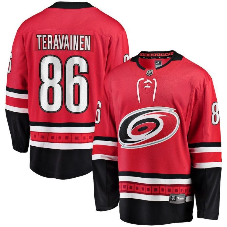 Men Carolina Hurricanes Teuvo Teravainen Red Breakaway Player Jersey