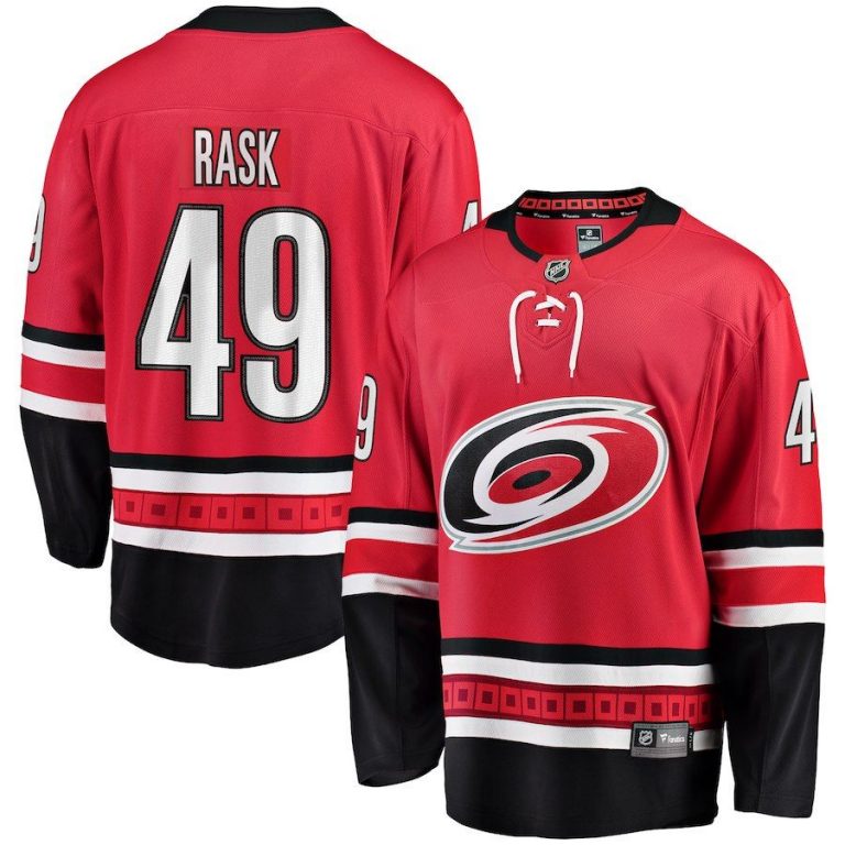 Men Carolina Hurricanes Victor Rask Red Breakaway Player Jersey