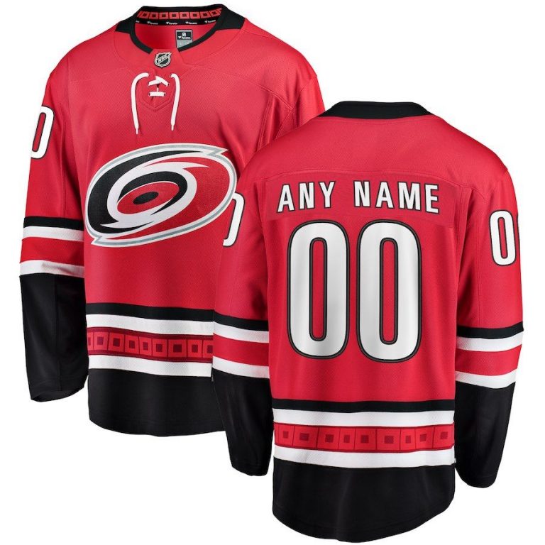 Men Carolina Hurricanes White Away Breakaway Custom Jersey